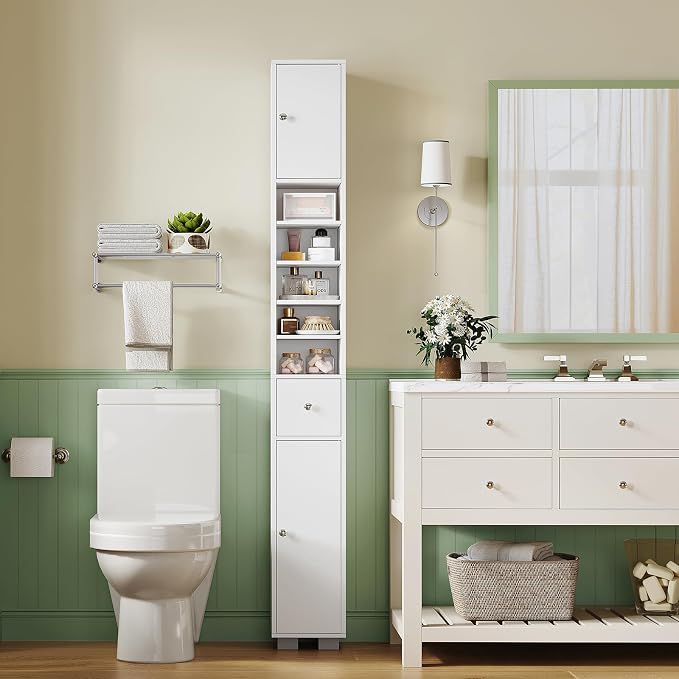TEENFON Bathroom Cabinet, Narrow Bathroom Storage Cabinet - Image 7