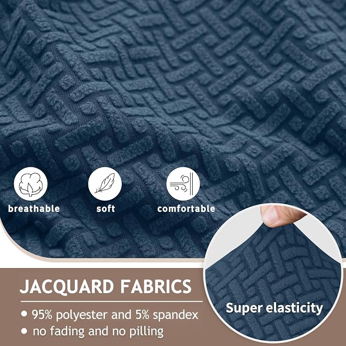 ALIECOM 100% Waterproof Recliner Sectional Couch Covers L Shape Stretch Corner - Image 5