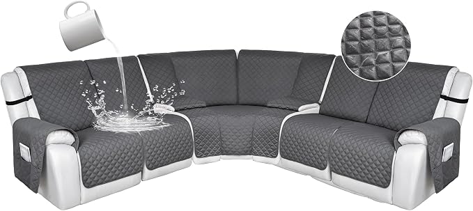 HDCAXKJ 100% Waterproof Reclining Sectional Couch Covers L Shape Recliner Sofa by HDCAXKJ