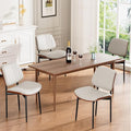 REONEY Dining Chairs Set of 4, Mid-Century Modern Upholstered PU Leather Chairs by REONEY