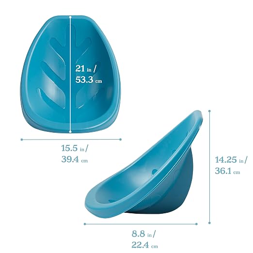 ECR4Kids Plastic Leaf Scoop Floor Rocker Seat, Classroom Furniture - Image 3