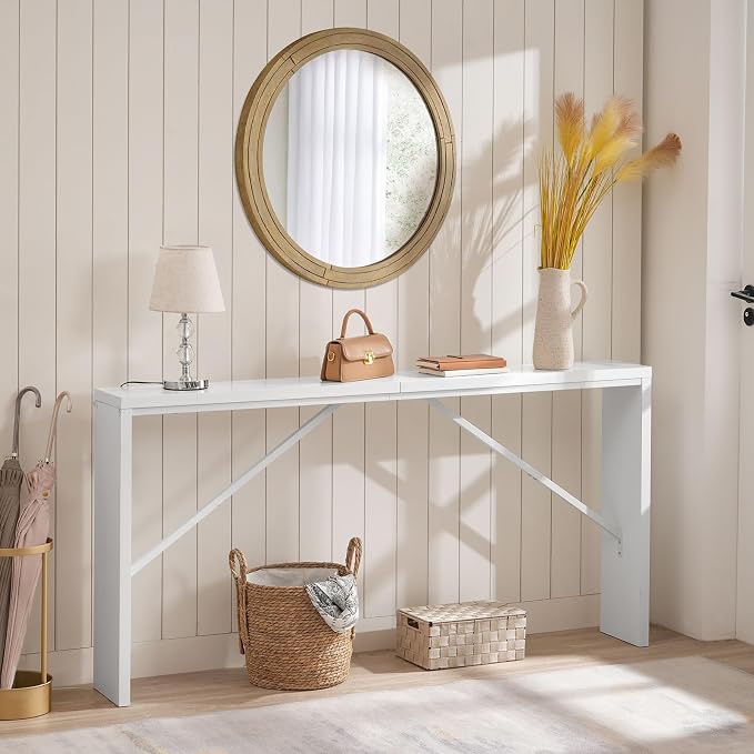 MAHANCRIS Console Table, 62.2" Long Sofa Table Behind Couch, Narrow Entryway - Image 9