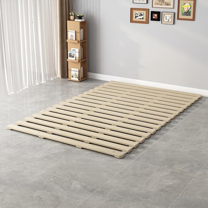 Floor Bed Frame Japanese Futon Tatami Mat Breathable and Moisture-Proof by LOBOTOU