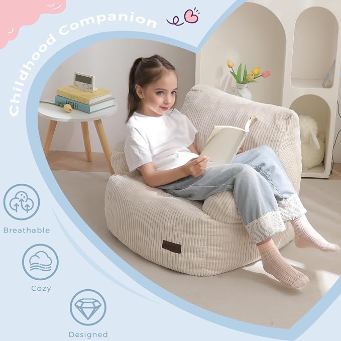MAXYOYO Kids Bean Bag Chair, Stuffed Toddler Bean Bag Sofa - Image 7