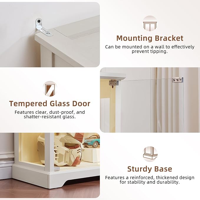 LELELINKY Farmhouse Display Cabinet - Image 5