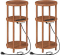 HOOBRO Set of 2 Small Round Side Tables by HOOBRO