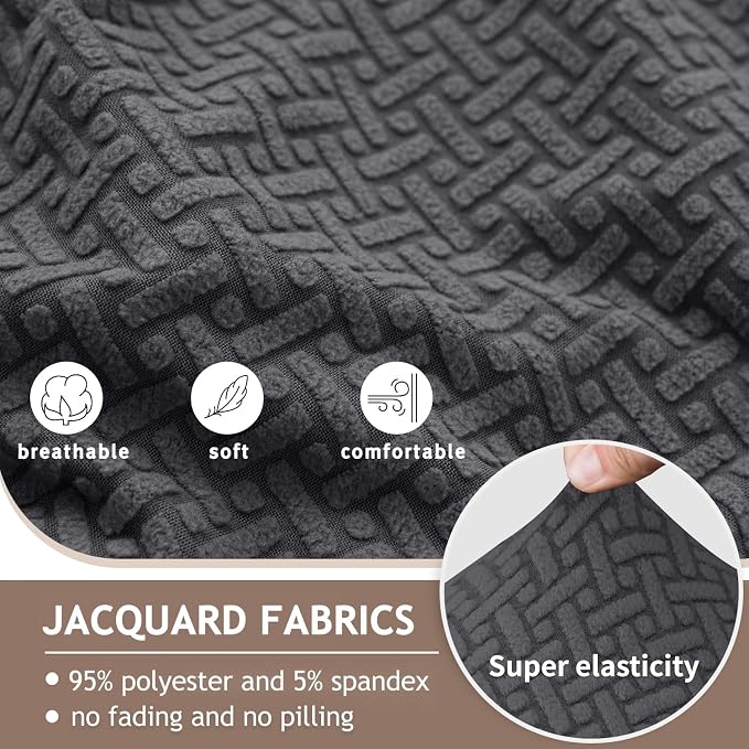 ALIECOM 100% Waterproof Recliner Sectional Couch Covers L Shape Stretch Corner - Image 5