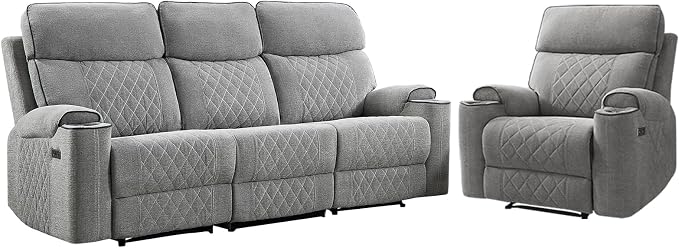 HAOMARKETS 2-Piece Electric Recliner Sofa Set - Image 8