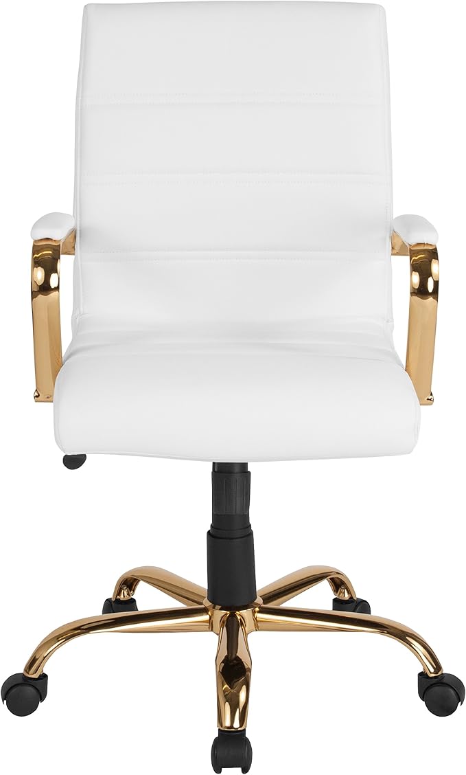 Flash Furniture Whitney Mid-Back Swivel LeatherSoft Desk Chair - Image 12