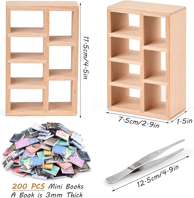 Anxiety Bookshelf, Miniature Bookcase, Mini Bookshelves - Image 6