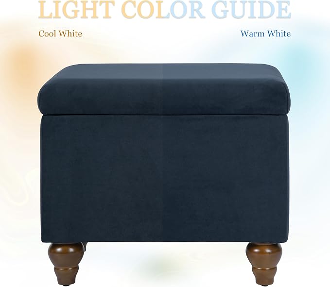 Homepop Home Decor | Upholstered Medium Rectangular Storage Ottoman | Hinged - Image 5