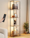 Display Shelf with RGBW Light, Color Changing Curio Cabinet Floor Lamp with by PARTPHONER
