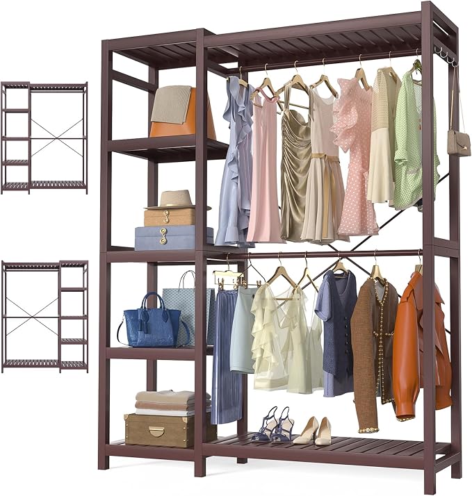 Homykic Bamboo Clothes Rack Garment Rack by Homykic