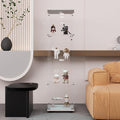 Glass Display Cabinet with LED Light and Lock, 4-Shelf Curio Cabinets with 5mm by glassdisplaycabinet