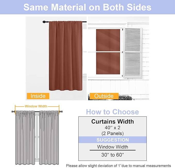 Simplebrand Ava Terracotta Blackout Curtains - Image 8