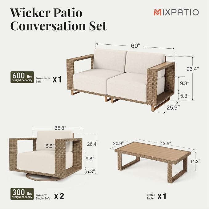MIXPATIO Patio Furniture Set - Image 6