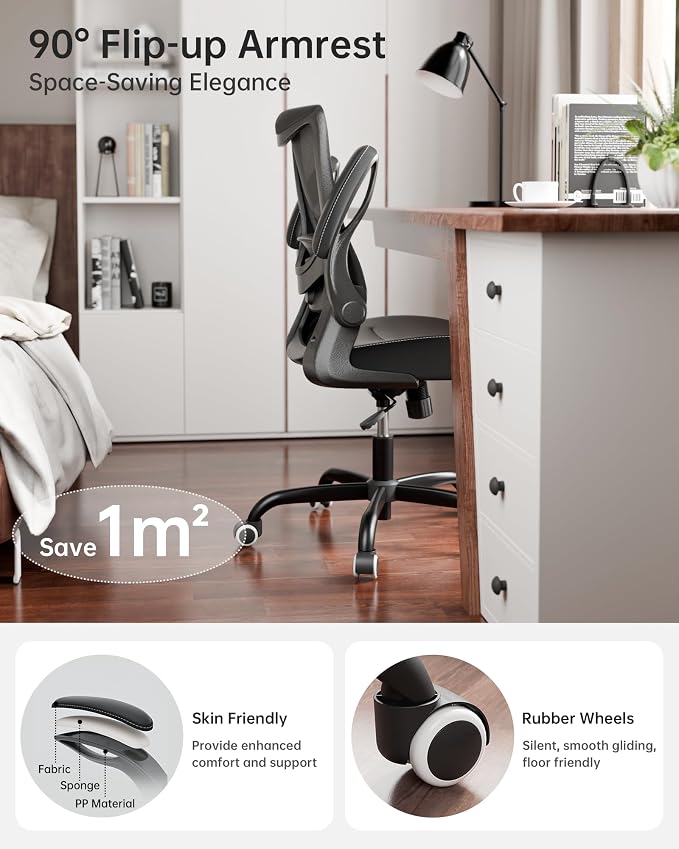 MUXX.STIL Office Chair, PU Leather Ergonomic Desk Chair - Image 3