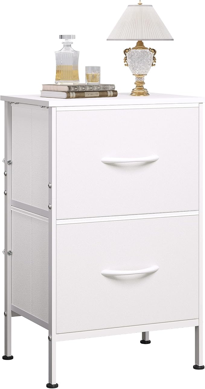WLIVE White Night Stand, Small Dresser by WLIVE