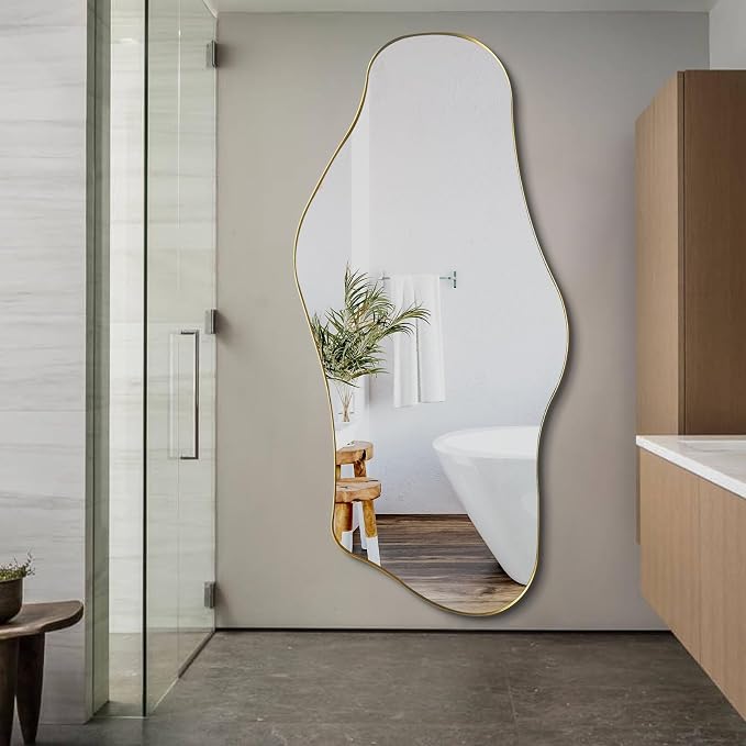 Large Irregular Mirror, Unique Shaped Abstract Wall Mirrors - Image 6