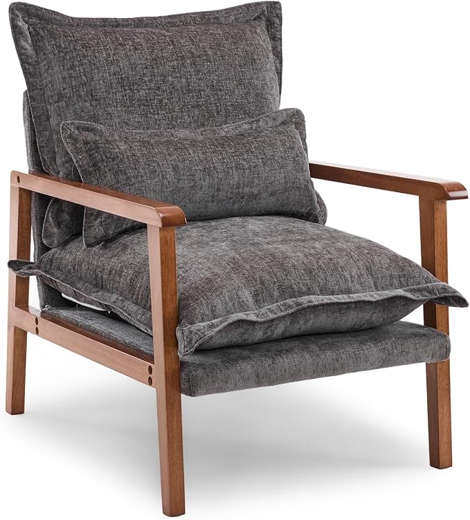 VINGLI Mid-Century Modern Cloud Accent Armchair - Image 9