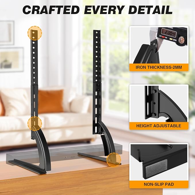 5Rcom TV Stand Mount, Universal TV Stand Tabletop - Image 5