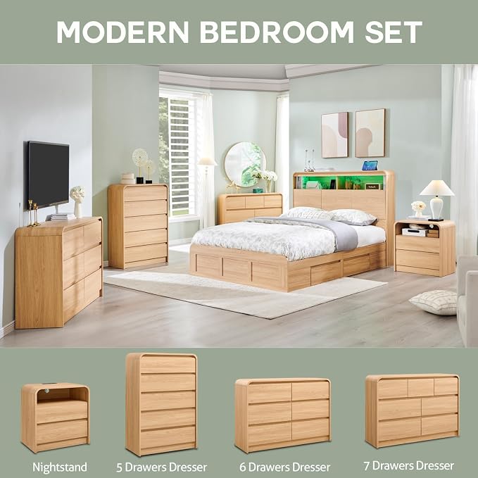 Aitjunz Modern 5 Drawers Dresser - Image 6