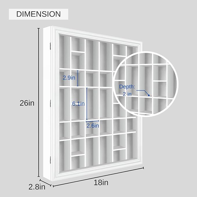 Shot Glass Display Cabinet Solid Wood - Image 6