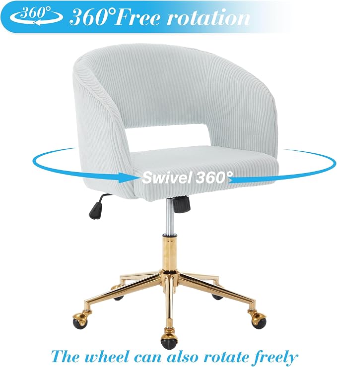 KCC Home Office Chair Swivel Desk Chair Accent Armchair Upholstered Modern - Image 6