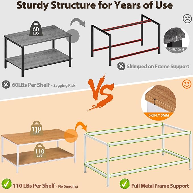 ZenStyle Industrial Coffee Table - Image 7