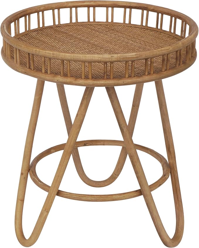 FINECASA Rattan Side Table - Image 4