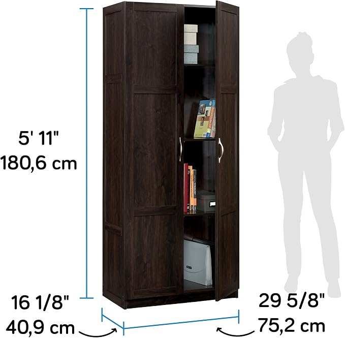Sauder Storage Cabinet/ Pantry cabinets, 29.61 " x D: 16.02 " x H: 71.50" - Image 3