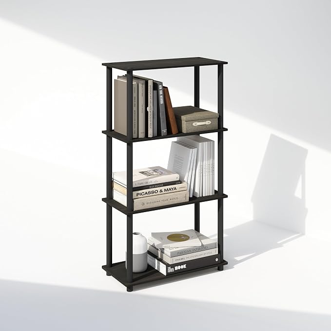 Furinno Turn-N-Tube Book Shelf, 4-Tier Bookshelf, Bookcase by Furinno-FitsYourSpaceFitsYourBudget