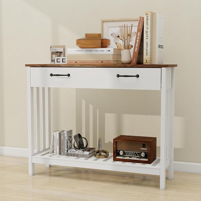 TaoHFE Farmhouse Narrow Console Table Modern Wooden, Living Room Tables Narrow - Image 6