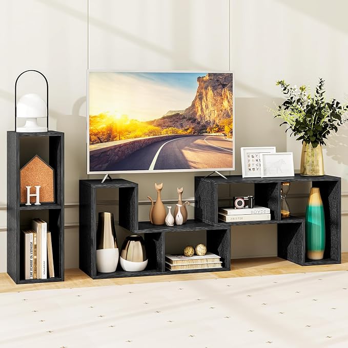 Tangkula 3 Pieces Console TV Stand, Free-Combination Entertainment Center - Image 3