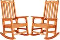Psilvam Oversized Outdoor Rocking Chair Set of 2, HDPE Porch Rocker by PsilvamGardenFurniture