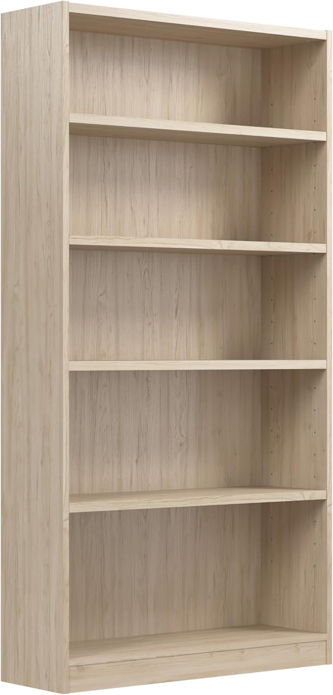 Bush Home Tall 5 Shelf Bookcase, 5 Tier Bookshelf Storage Cabinet by BushHome