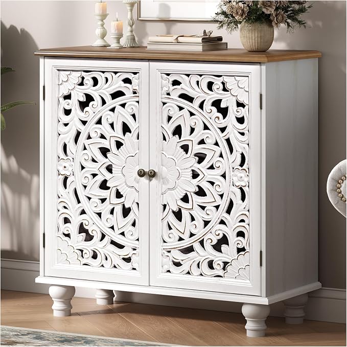 JOINICE White Accent Cabinet by Joinice
