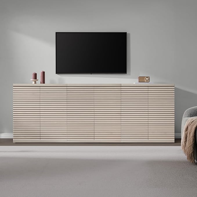 SICOTAS Buffet Cabinet with Storage Accent Sideboard Modern Credenza with Doors - Image 7