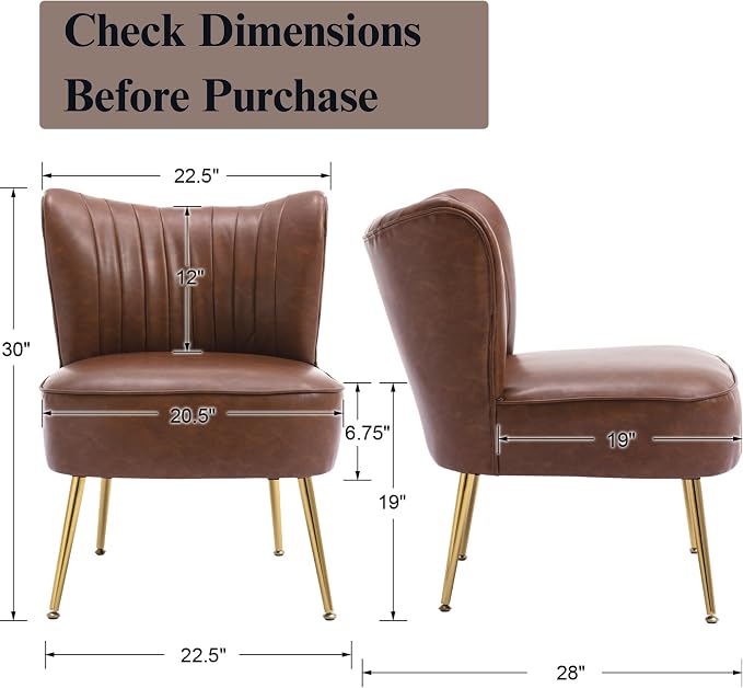 PU Leather Accent Chair Set of 2 - Image 2