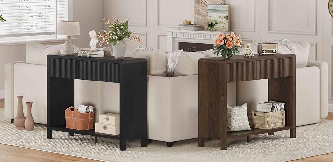 FATORRI Console Entryway Table, Narrow Wooden Sofa Table - Image 8