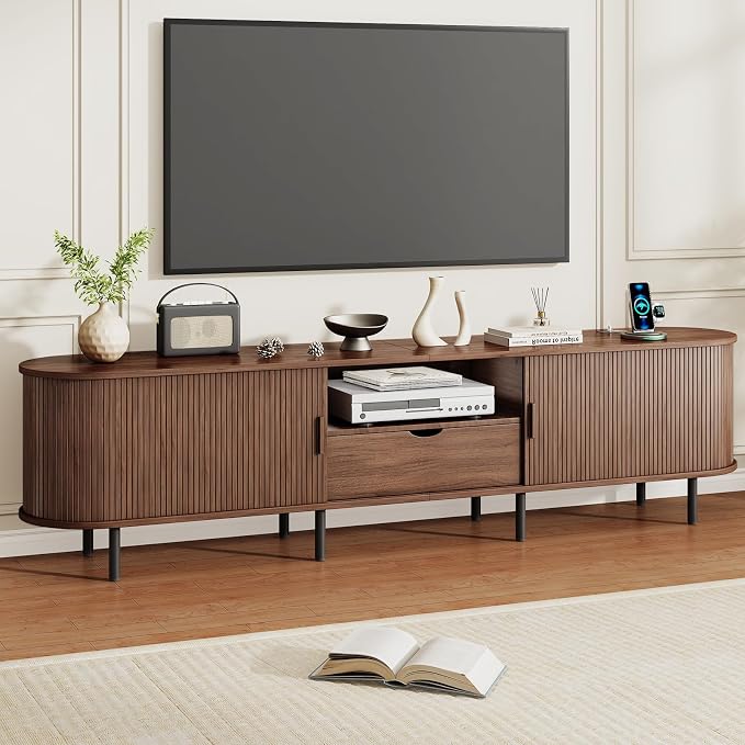 86.6" Mid-Century TV Stand by ComfyCorner