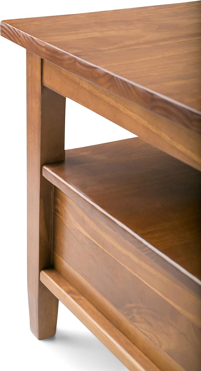SIMPLIHOME Warm Shaker Solid Wood Transitional-Style 48-inch Wide Coffee Table - Image 9