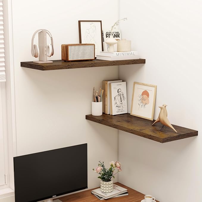 Dreamland 36" Floating Shelves for Wall, Wall-Mounted Shelves for Bedroom - Image 2