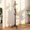 Solid Wood Coat Rack Stand, Vintage Heavy Duty Coat Hanger Stand by Deenziilix