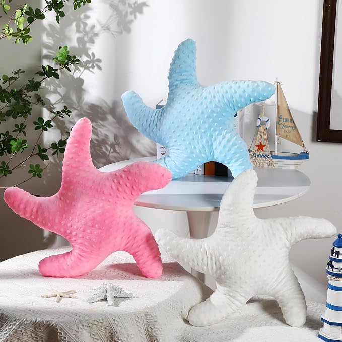 Fumete Starfish Pillow Beach Starfish Shaped Throw Pillows 20'' Stuffed Animal by Fumete