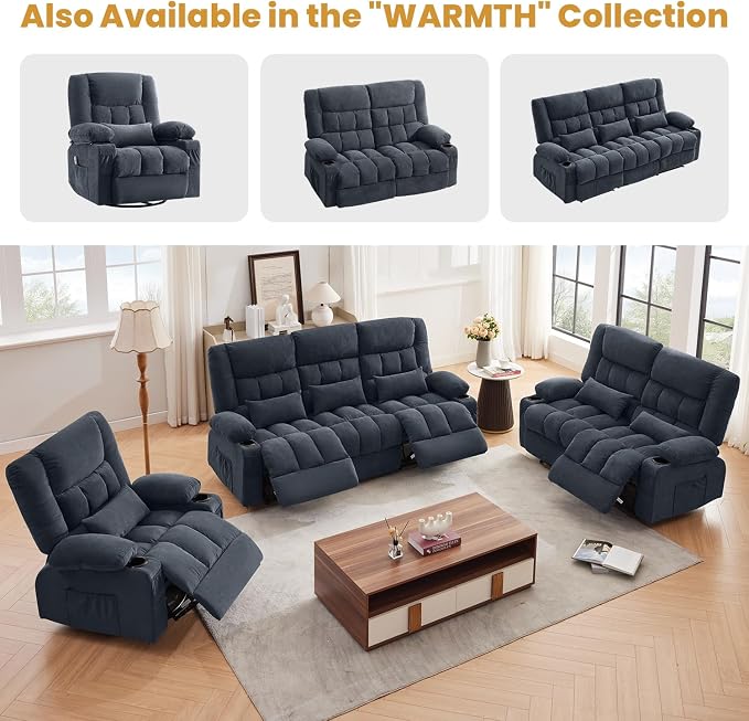BOSMILLER Reclining Sofa with Cup Holders - Image 8