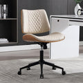 Home Office Chair No Arms with Wheels, Adjustable Height Small Desk Chair by BERYTH