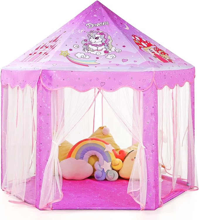 Monobeach Princess Tent Girls Unicorn Large Playhouse Kids Castle Play Tent by Monobeach