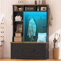 CSZZD Hall Tree with Bench and Shoe Storage, Entryway Bench with Coat Racks and by CSZZD