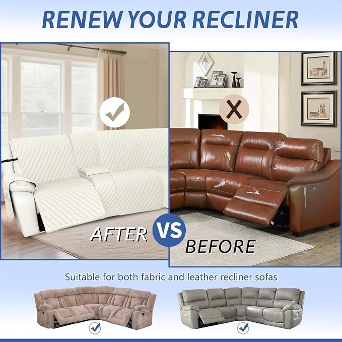 Arfntevss Recliner Sectional Couch Covers 1OO% Waterproof L Shape Sofa Cover - Image 6